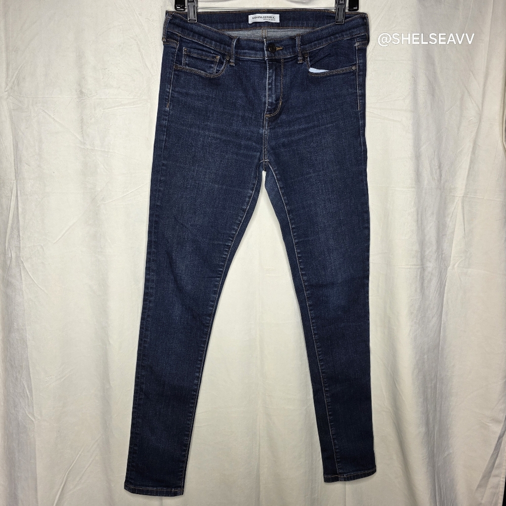 Banana Republic Premium Denim Jeans Womens Size 29 Skinny Dark Wash